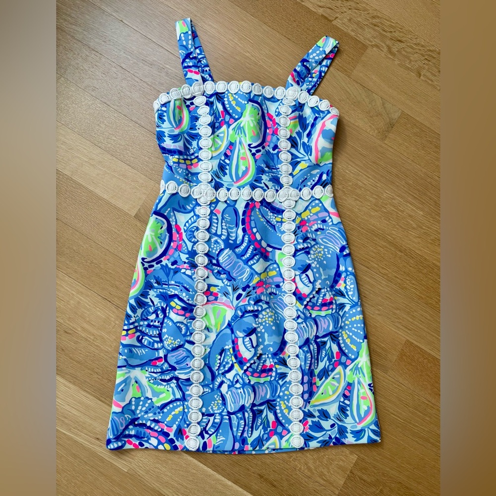 Lilly Pulitzer Blue and White Patterned Dress